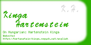 kinga hartenstein business card